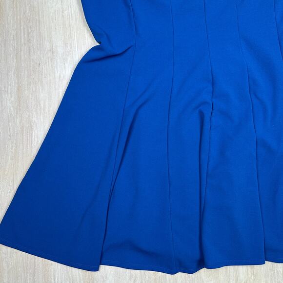 Lane Bryant Royal Blue Off Shoulder Strappy Fit & Flare Sweetheart Neck Dress 24 - Picture 5 of 15